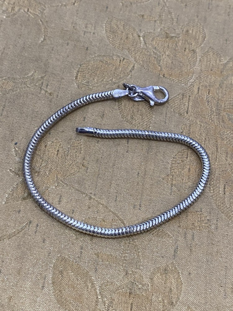 Michael Anthony Sterling Silver 925 Snake Bracelet for Beads Charms 8 Inches