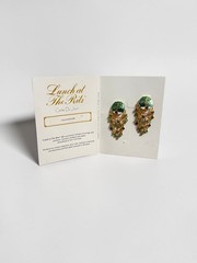 LUNCH AT THE RITZ Couture Vintage Palm Tree Dangles Clip On Chandelier Earrings