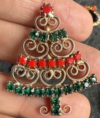 Vtg Christmas Brooch 1 Eisenberg Ice Earings 2 Trees 5 Unsigned