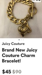 RARE Y2K VINTAGE JUICY COUTURE ALL 3 ADD ON CHARMS BRACELETS