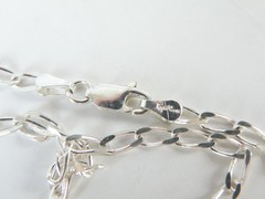 Vintage Italy Sterling Silver 925 Paperclip Rolo Chain Link Necklace 24″