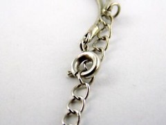 Silver Tone Metal Art Glass Pendant Necklace Adjustable Chain 15.8g 18 – 21 Inch