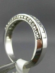 ESTATE .99CT ROUND & PRINCESS DIAMOND 14K WHITE GOLD 3D WEDDING ANNIVERSARY RING