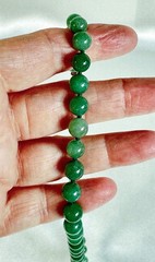 Vtg Aventurine Natural Stone Gold Tone Clasp Beaded Necklace 20” 36.34 grams EUC