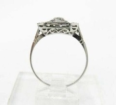 3Ct Vintage Art Deco Style Lab Created Diamond Engagement 14K White Gold FN Ring