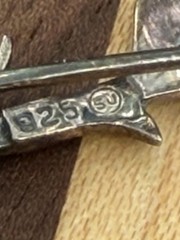 Vintage 925 Sterling Silver Stick Pin Flower Beautiful!