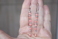 1 Pair Sterling Silver Semi round Large earrings Accessories Use with Any Stone