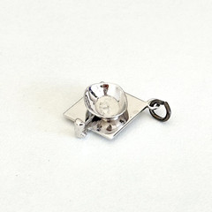 Vintage Danecraft Signed 925 Sterling Silver School Graduation Cap Hat Charm