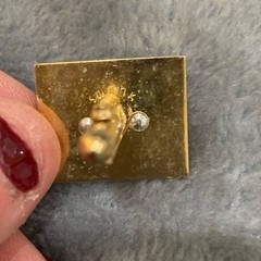 Vintage Swank Antique Car Gold Square Yellow Enamel Cufflinks Signed