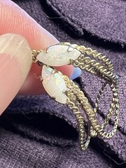 Vintage Opal Necklace 1/20 14K Gold Filled Mode Art Serpentine Chain 16″
