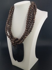 RARE Anthony Alexander Runway Couture Bronzetone MASSIVE Black Lucite Necklace