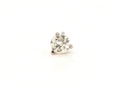 Art Deco Old European Single Diamond Stud Earring Mined I-J VVS .27ct 1920’s