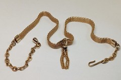 Vintage Judy Lee Signed Gold Tone Mesh tassel pendant Choker Necklace