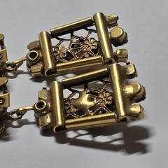 Vintage Possible Schreiner Juliana D&E Clip On Earrings Moroccan Matrix VGC