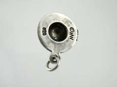 Vintage Designer WW Sterling Silver Flower Hat Charm or Pendant 925 3.3g .75 In