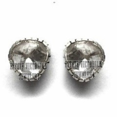0.66Ct Genuine Old Mine Solitaire Antique Cut Diamond Silver Estate Stud Earring