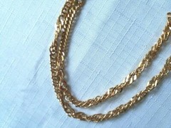 Vintage Gold Tone “Park Lane” Twist Necklace 30 Inches – As Pictured -VM106