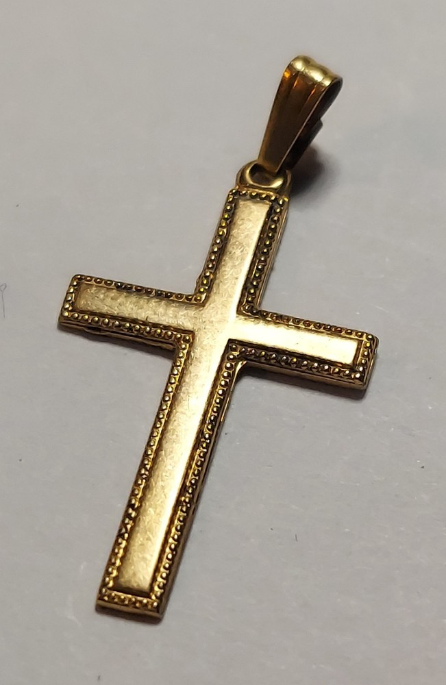 Vintage Small WEH Walter E Hayward 1/20 14k Gold Filled Cross Pendant 1″