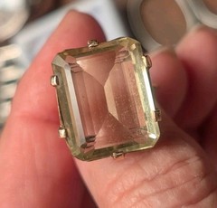 Beautiful ART DECO 9-10K SOLID GOLD SCROLLED EUROPEAN Ring Sz6