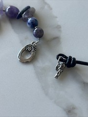 Lapis Lazuli Vintage Necklace Horse Shoes Clasp Authentic Jewelry