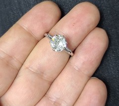 Vintage Platinum Engagement Ring 2.40CT.Lab Grown Old Euro Round Cut Diamond
