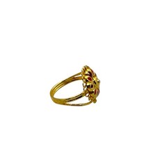 1.4g Antique Vintage Deco 18k Gold Filled Sterling Silver Filigree Ring S 4.25