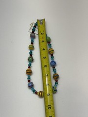 Dyadema Murano Glass Necklace Bronze 18kt Gold Plated Handcrafted New Tags