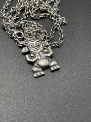 🔥 Vintage Mayan Silver 900 Pendant On A 925 Sterling Rolo Link Chain