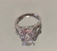 VINTAGE-RETRO Engagement/Wedding/Anniversary 925 Silver Solitaire Ring sz 8