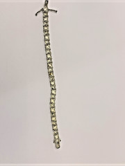 Vintage FAS 925 Sterling Silver Hearts and Kisses Bracelet 7″ 13.5g