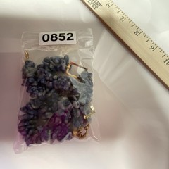 Vintage Sodalite Beaded Necklace Gold tone Twisted Chips Chunky Choker 16″