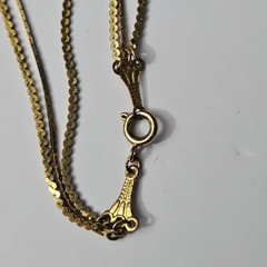 Vintage Gold Tone Multistrand Necklace Small Faux Pearl Stations