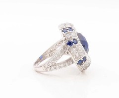 3.45Ct Art Deco Style Lab Created Diamond Anniversary 14K White Gold Finish Ring
