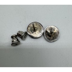 VINTAGE SOUTHWEST N A SUN FACE POST EARRINGS ZUNI STERLING