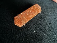 Vintage GOLDSTONE Art Deco Hexagon Bar Pin Brooch Vg+++