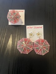 Betsey Johnson Umbrella Ring and Earrings Set – Rare