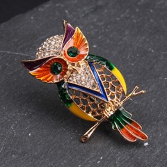 Personality Creative Cartoon Dripping Oil Owl Enamel Brooch Accessories