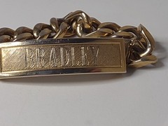 8.25 Inch Vintage Speidel Bradley ID Heavy Chain Bracelet