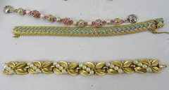 Lot of 7 Vintage Bracelets, 4 Stretch, 3 with a Clasp all wearable, Multi-colors