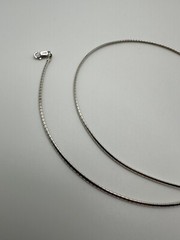 Vintage Sterling Silver Omega Necklace 18” X 2mm JB25