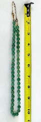 Vtg Aventurine Natural Stone Gold Tone Clasp Beaded Necklace 20” 36.34 grams EUC