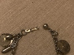 Vintage Coro Multi Dangle Charm Bracelet Gold Tone Signed 6.75″L