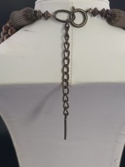 RARE Anthony Alexander Runway Couture Bronzetone MASSIVE Black Lucite Necklace