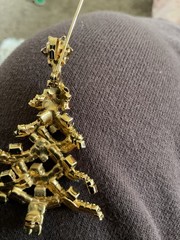 Dorothy Bauer Christmas Tree Brooch Pin Pendant Unique/ vintage