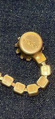 Vintage Weiss Stamped Emerald Rhinestone Necklace 15.5 Inches