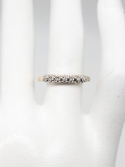 Vintage 1940s .25ct VS H Diamond 14k Yellow Gold Wedding Band Ring 2g