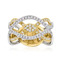 Vintage 1.00 ct. t.w. Diamond Ring in 14kt 2-Tone Gold. Size 6