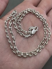 Vintage Italy Silver Mariner Link Chain Necklace