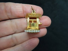 Vintage 1950’s Gorgeous Wishing Well Charm w/Seed Pearls