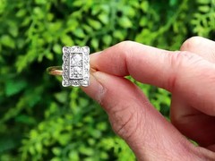 Art Deco Style 2CT Round Lab Created Diamond Cocktail Wedding 14K Gold FN Ring